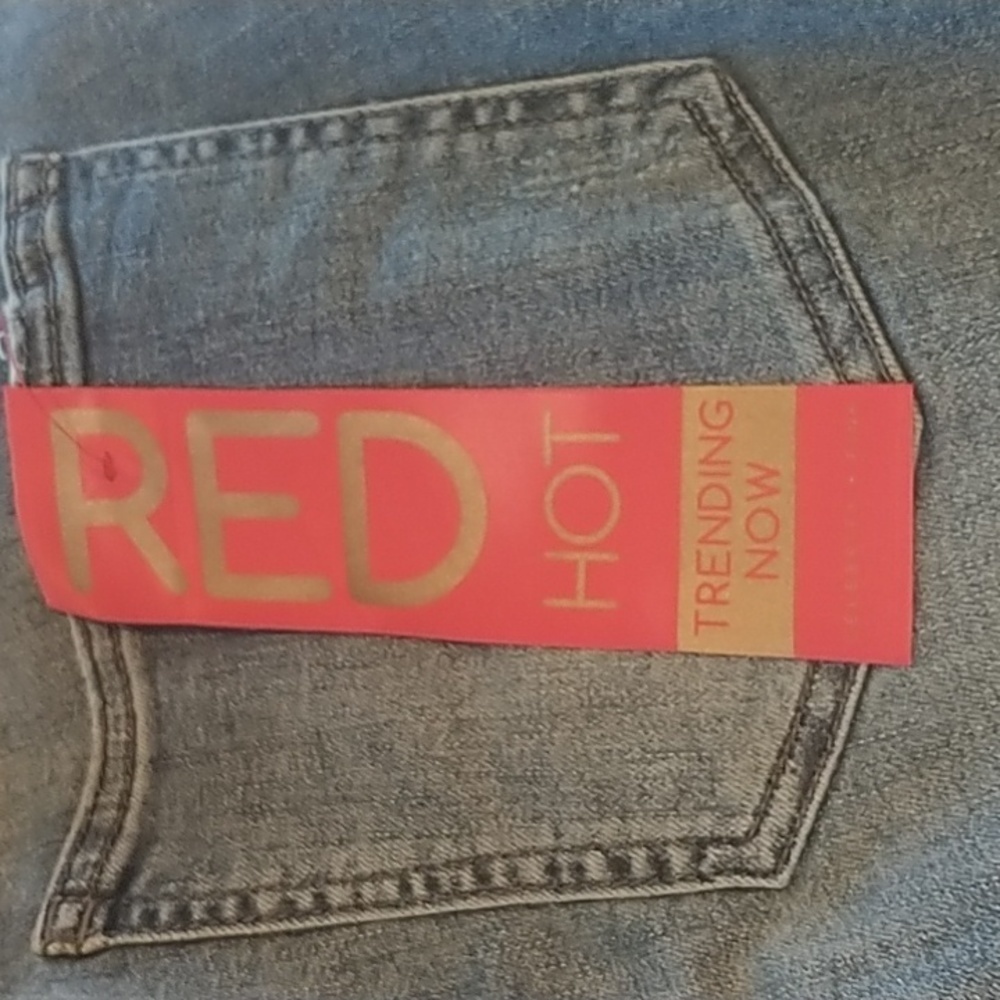 Forever 21 Celebrity Pink Skinny Distressed Raw Hem Ankle Jeans sz plus 22 - Picture 10 of 15